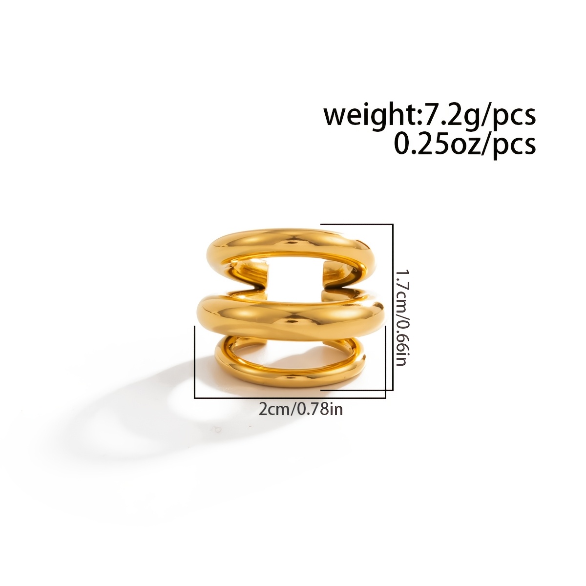 Women's Minimalist U-Shaped Stainless Steel Ear Cuff, Light Luxury